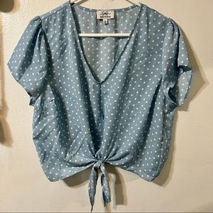 Twine & String polka dot top size L